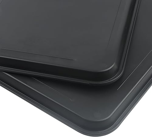 LEXININ Lot de 5 plateaux rectangulaires en plastique noir de 41 x 30 cm pour restauration rapide, pour boissons, aliments - Nail Gallerys