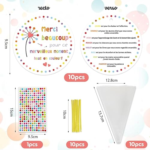 BOYATONG 10 Pièces Cadeau Maitresse, Cadeau Maitresse d'école fin d'année, Merci Maitresse Cadeau Atsem, Emballez un Gadget Cadeau et Exprimez Votre Gratitude à l’enseignant - Nail Gallerys