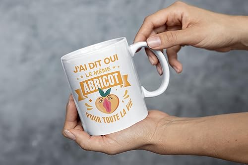 MUG Mariage Humour - Le même Abricot pour toute la vie - Cadeau EVG - Couple amoureux - Futur Marié - Fiançaille - Anniversaire de Mariage - Homme humour - Mug amour - Enterrement de vie de garçon EVG - Nail Gallerys