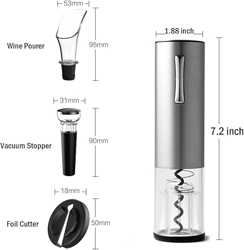 Heart Horse 4 en 1 Tire bouchon électrique rechargeable ensemble Ouvre bouteille électrique de automatique sans fil avec coupe-papier Vin Accessoire - Nail Gallerys