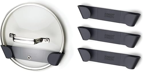 Joseph Joseph Cupboardstore - ensemble de 4 Supports de Rangement Mural pour Couvercles de Poêles et Casseroles, Auto-Adhésif - Nail Gallerys