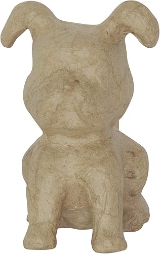 Décopatch AP183C - Un support en papier brun pulpé 11,5x5x10 cm, Chien - Nail Gallerys