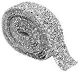 BGTXINGI Ruban de strass de 3 cm de large - 1,8 m de long - Ruban de strass décoré - Filet de diamants pour travaux manuels, projets d'anniversaire, décorations et vêtements - Nail Gallerys