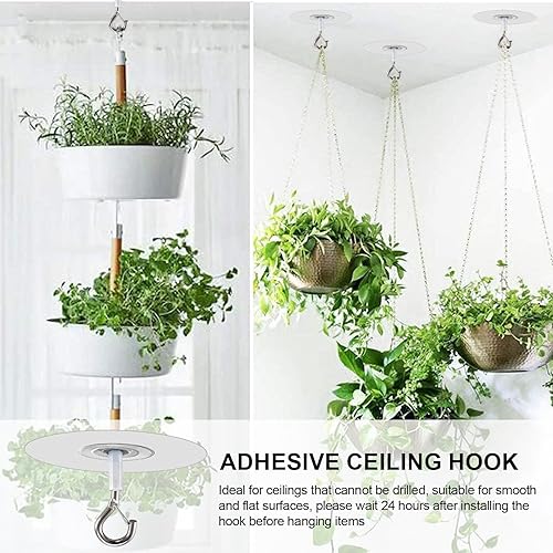 Ynnhik Stick Crochet de plafond Heavy Duty - Crochets polyvalents, crochets très résistants, outils de décoration d'intérieur pour | Carillons éoliens, décorations, - Nail Gallerys