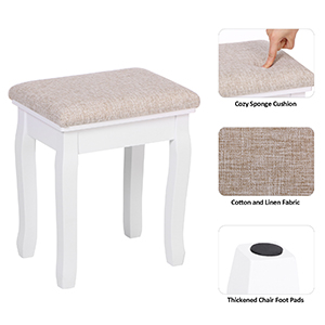 coiffeuse avec miroir et tabouret