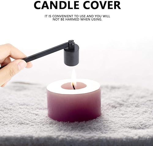 19,1 x 2,3 cm Mode Acier Inoxydable Droit Forme Tube Bougeoir Bougeoir Couvercle Mèche Coupe-mèche Coupe-mèche Outil à Main (Noir) - Nail Gallerys