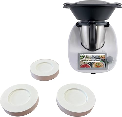 Patins Coulissants Thermomix Compatibles TM5 TM6 TM31 - Lot de 3 Patins pour Déplacement Facile et Protection des Surfaces - Accessoires pour Robot de Cuisine, Rond, Diamètre Interne 3 cm - Nail Gallerys