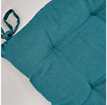 Coussin/Galette de Chaise 38 x 38 cm en Coton avec nouettes - Kala - Beige - Nail Gallerys