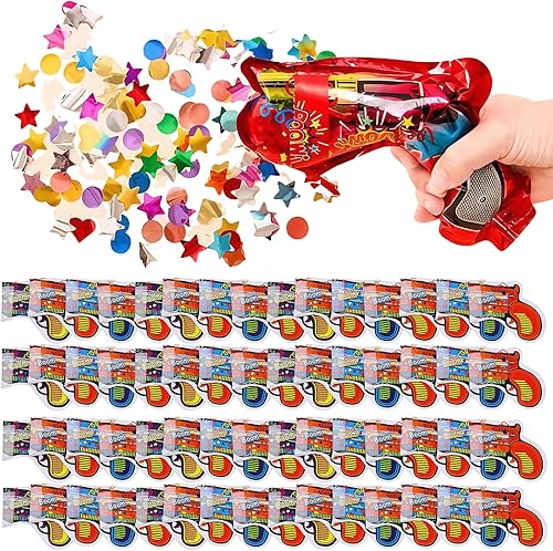 Lot de 60 canons à confettis pour fête, pistolets à confettis, pistolets à confettis - Convient pour carnaval, anniversaire, mariage, Nouvel An, anniversaires - Nail Gallerys