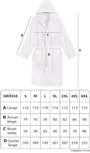 PANA Miami Velour Robe de Chambre Peignoir de bain unisexe en coton avec capuche • Peignoir pour femme • Peignoir à capuche • Tissu doux • Longueur genoux - Nail Gallerys