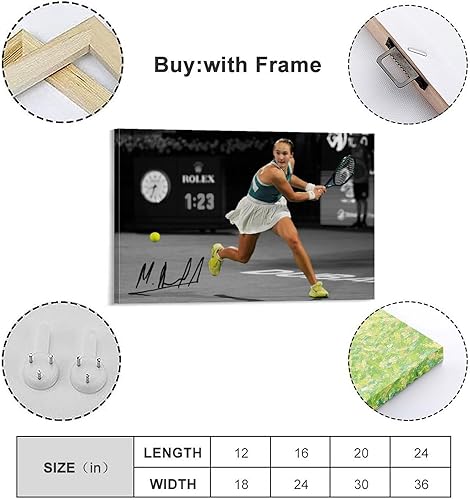 LZTMSINA Mira Andreeva Tennis Sport Star Poster Impression sur toile Décoration d'intérieur Décoration moderne 40 x 60 cm - Nail Gallerys