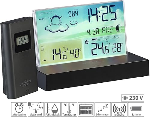 Station météo FWS-325.pro radio-pilotée avec capteur extérieur [infactory] - Nail Gallerys