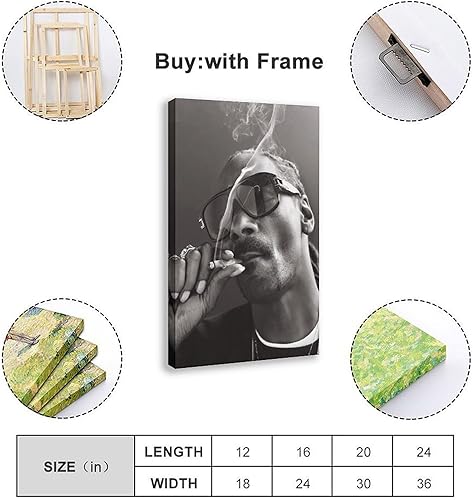 VMLLKUX Poster sur toile Snoop Dogg Rapper (7) - Décoration pour chambre à coucher, bureau, chambre - Cadeau - 20 x 30 cm - Nail Gallerys
