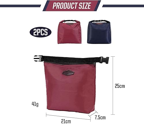 Lot De 2 Sacs D'Isolation Thermique, Sac À Déjeuner Étanche, Sac De Boîte À Déjeuner Portable, Sac De Pique-Nique En Plein Air, Accessoires De Voyage En Plein Air - Nail Gallerys