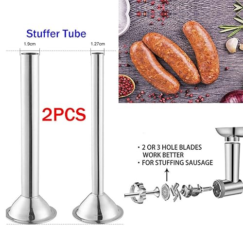 Ruspela Lot de 2 tubes de remplissage pour saucisses Kitchenaid - Nail Gallerys