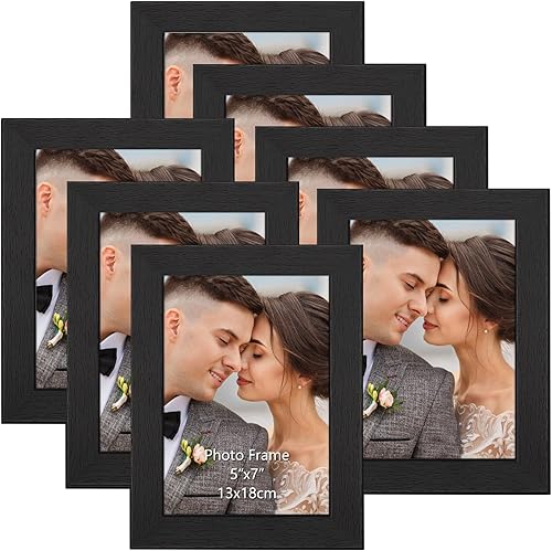 PETAFLOP - Cadre Photo 10 x 15 cm Set de 7, Cadre Rustique Marron pour Photos 10 x 15 cm, pour Mur Et Comptoir. - Nail Gallerys