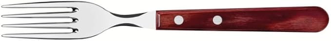 Tramontina - Fourchette rouge Jumbo 21,5 cm.Inox et technobois. X 12 - Nail Gallerys