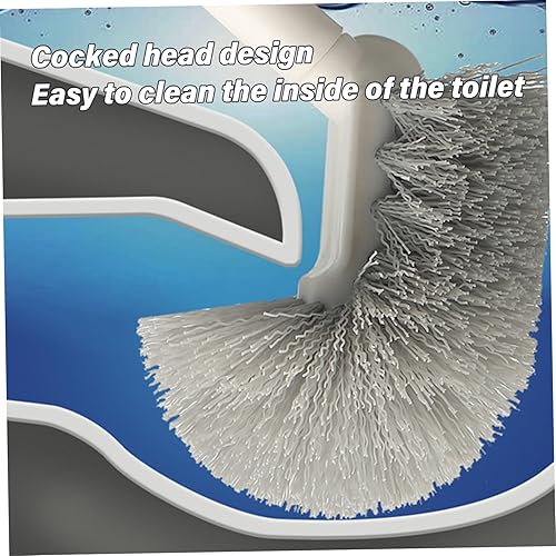 Brosse de Nettoyage pour Toilettes Brosse de Toilette Cuvette Toilette en Forme L pour Un Nettoyage Efficace avec Manche en Bois pour Toilettes à Manche Long 16x - Nail Gallerys