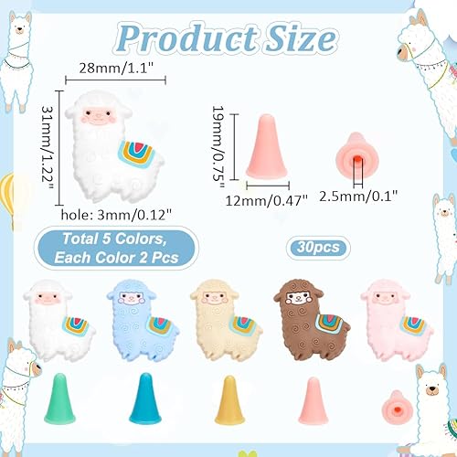 NBEADS 10 Pcs Bouchons D'aiguille à Tricoter en Alpaga, 30 Pcs Protecteurs de Pointes D'aiguilles à Tricoter Cache-points en Silicone pour Tricot Craft Stockage Accessoires - Nail Gallerys