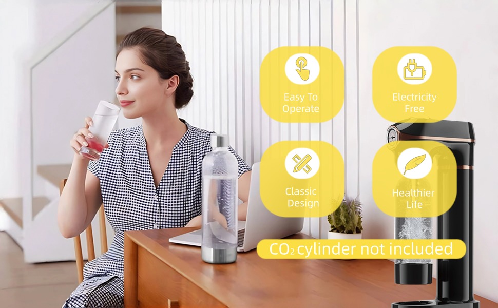 Sparkling Water Maker 1L ABS PET Commercial Soda Maker Machine