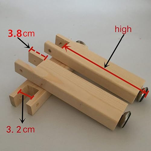Lot de 4 Pieds de Lit Reglable Pattes de sommier à lattes Jambe Support De Lit en bois massif Pied Sommier Accessoires pour Cadre De Lit Pieds de Cadre de lit base Taille personnalisable (19CM) - Nail Gallerys