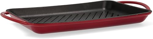 Quid Bidasoa Fierro Grill Rectangulaire Fer émaillé 22 x 40 cm Rouge - Nail Gallerys