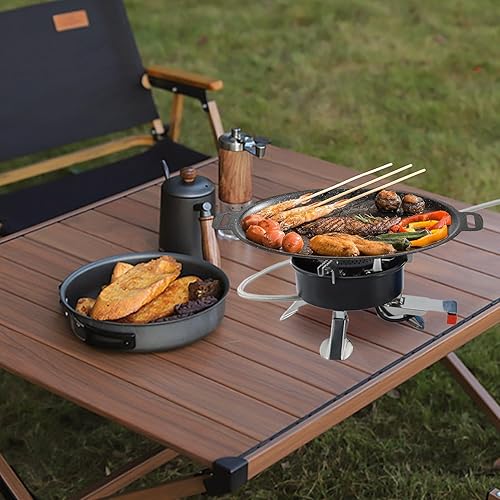 de cuisson en fonte striée | en fonte pré-cuite pour rôtir | de cuisson pour barbecue à gaz et barbecue au charbon de bois - Grande poêle en fonte et poêle à frire - Diamètre - Nail Gallerys
