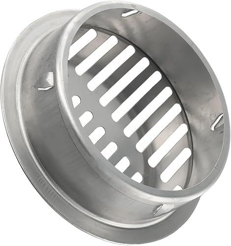 Couvercle de vidange rond en acier inoxydable, pour système de drainage de toit de balcon, bouchon de tuyau de pluie, facile à installer, design creux pour jardin et extérieur (Ø 90 mm) - Nail Gallerys