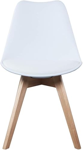 AltoBuy MEDALINE - Lot de 4 Chaises Scandinaves Blanches - Nail Gallerys