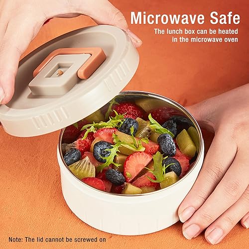 Plyisty Boîte à Lunch Sous Vide, Grande capacité 304 en Acier Inoxydable 3 -I Animal -microwave Sain Isolement Food Pot pour Pique-nique pour le Bureau (WHITE) - Nail Gallerys