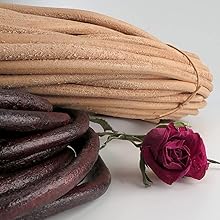 Cordon en cuir rond de 6 mm