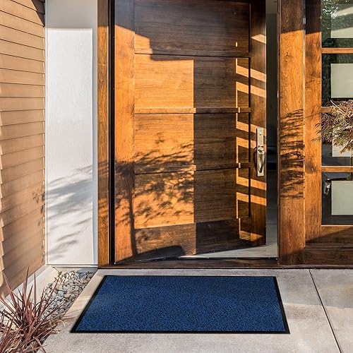 KARAT - Tapis Anti-salissures Sky - Paillasson de Porte antidérapante et Entretien Facile - Paillasson pour l'intérieur et l'extérieur - Tapis de Porte à Poils chinés - Anthracite, 60x90 cm - Nail Gallerys
