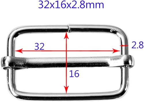 Milisten 20Pcs Cuivre Glissière Boucles de Boucles de Rouleaux Réglables Boucles de Sacs de La Courroie de La Courroie Barre de Curseur Coulissant Raccordement Métal Broches Boucles - Nail Gallerys