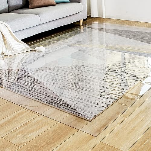 YUJIANHUAA Tapis Protège Sol Antidérapant,Tapis Plastique PVC,Tapis de Chaise de Bureau,Hall Chambre Plancher Transparent Tapis de Sol,Tapis Transparent pour Protection de sols durs (160x200cm) - Nail Gallerys