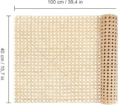 Rouleau de rotin tissé SVUPUE, rotin Ouvert, Tissage viennois pour Meubles, pour projets de cannage, décoration intérieure, 40 x 100 cm - Nail Gallerys