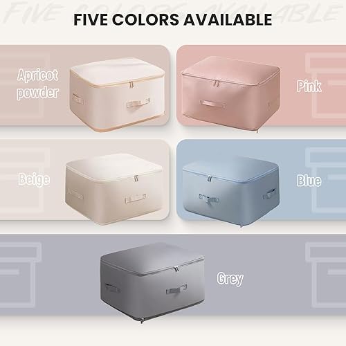 Organisateur À Compression Automatique À Faible Encombremen, 2025 Nouve Housse Rangement Sous Vide, Extra-Larges Housse Vetement Rangement Pour Couettes, Vêtements (Beige, L # 52x42x60cm) - Nail Gallerys