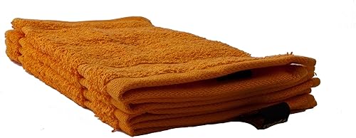 Gözze - New York Serviette d'invité, Lot de 4, Douce et absorbante, 100% Coton, 30 x 50 cm - Orange - Nail Gallerys