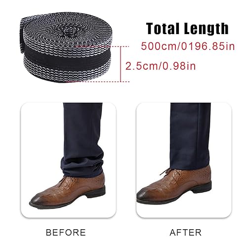 JRYXDS 2 pièces bande d'ourlet autocollante Ruban de couture d'ourlet pour ourlets de vêtements 5m ruban à repasser pour pantalon auto-adhésif universel ruban à repasser pour changer short - Nail Gallerys