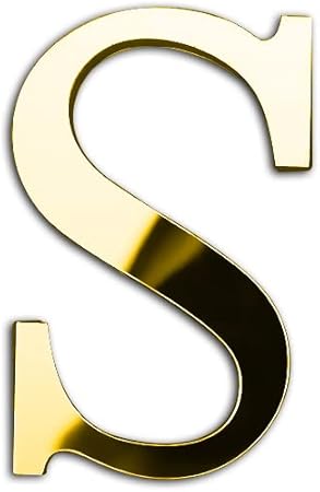 ZoTuoART Doré Lettres Miroir en Acrylique 3D épais de 20 cm - Grande Taille - Autocollants muraux de sécurité - Lettre E - Nail Gallerys