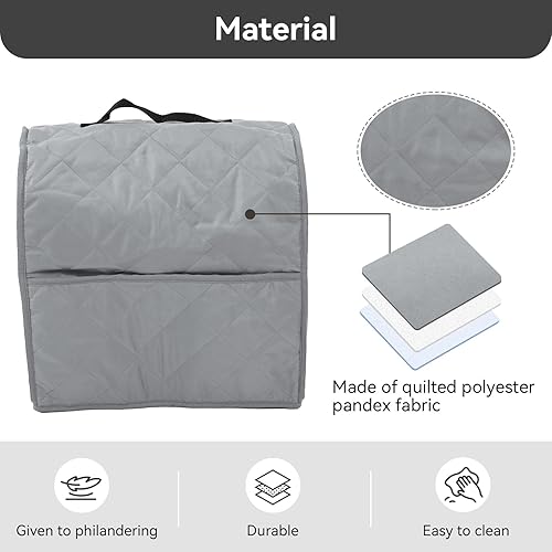 36x23x36cm Housse pour Batteur sur Socle, Housse de Protection Anti-Poussière pour Mélangeurs de Antisaleté et Antiégratignures Sac Transport avec Poignée Supérieure pour Mélangeur (Gris) - Nail Gallerys