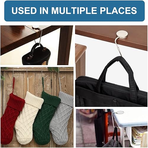 Crochet Cheminée,Porte Chaussette Noel,Bas de Noël Crochets,Supports de Bas de Noël Crochets,Supports de Bas de Noël,Crochet Antidérapant pour Cheminée,pour Arbre de Noël Cheminée,2PCS - Nail Gallerys