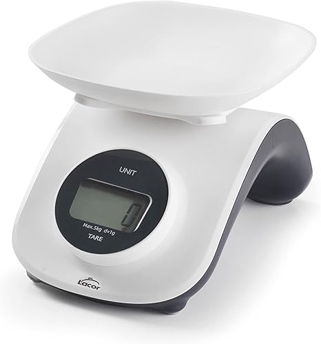 Lacor 61719 Balance de Cuisine ECO sans Piles ni Batteries avec Bouton Rotatif pour Générateur d'Energie Répartition de 1g Capacité maximale de 5kg - Nail Gallerys