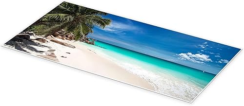 Plage de rêve aux Seychelles Poster de Mayday74 80 x 40 cm Tableaux Décoration murale - Nail Gallerys