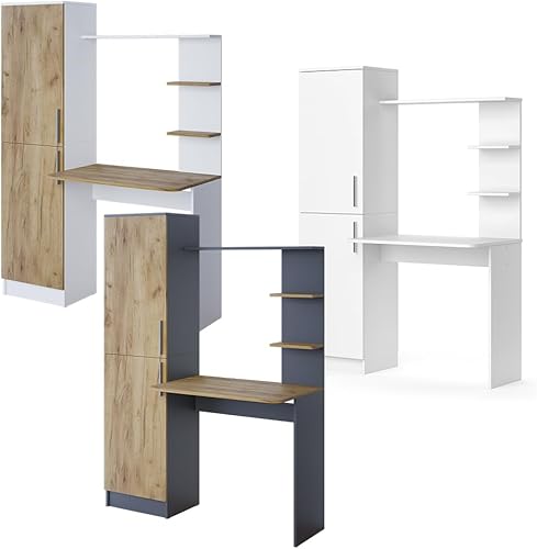 Vicco Bureau Tessa, Blanc, 122.9x52cm - Nail Gallerys