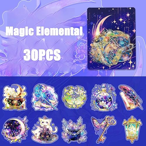 60 Pièces Autocollant Holographique Transparent, Magique Autocollant Scrapbooking, Stickers Scrapbooking en PET, accessoires de décoration Scrapbooking, Albums Photo, Agendas, Artisanat - Nail Gallerys