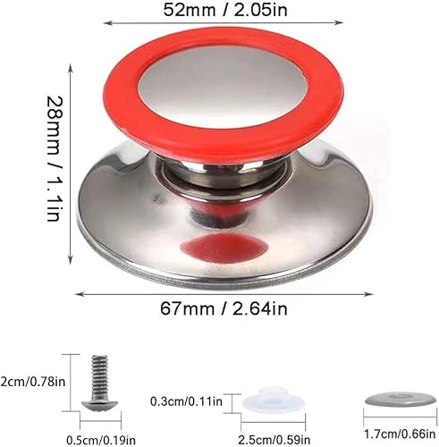 Couvercle de la Poignée du Couvercle du Pot, 4Pcs Couvercle de Poignée de Casserole, Poignée de Couvercles de Casseroles, Bouton de Remplacement des Couvercles, pour Cstensiles Cuisine(4 Couleurs) - Nail Gallerys