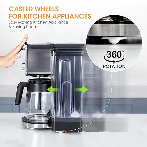 AIEVE Lot de 8 roulettes autocollantes pour appareils de cuisine, mini roulettes pivotantes à 360 degrés pour déplacer une cafetière, une cuisinière, une friteuse à air comprimé - Nail Gallerys