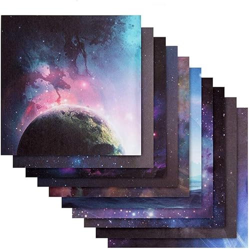 140 Feuilles de Papier Origami Ciel étoilé Motif de lune Ppapier de Couleur Pliable Couleur Simple à Double Face Origami Artisanat Décoration de la Maison (15×15 cm) - Nail Gallerys