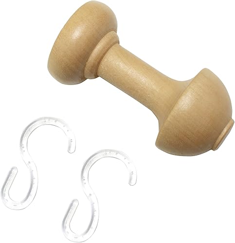 Gardinia Gond en Bois, avec Crochet Naturel 8 cm, Wood - Nail Gallerys