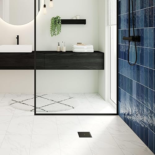 hansgrohe RainDrain Point - Siphon de douche 15 x 15 cm, Siphon de sol, Acier inoxydable brossé, 56248800 - Nail Gallerys